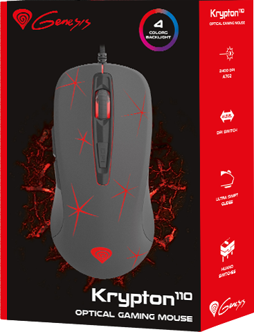 

Мышь Genesis Krypton 110 проводная оптическая игровая с подсветкой для PC