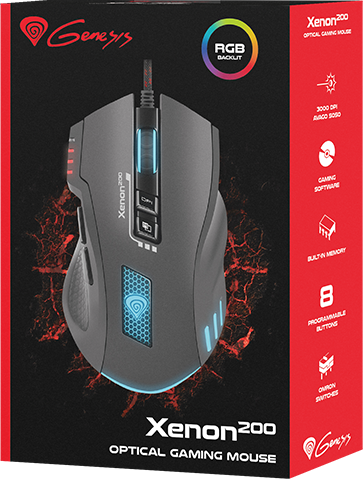 

Мышь Genesis Xenon 200 проводная оптическая игровая с подсветкой для PC