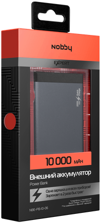 

Зарядное устройство портативное Nobby Eхpert NBE-PB-10-06 (графит)