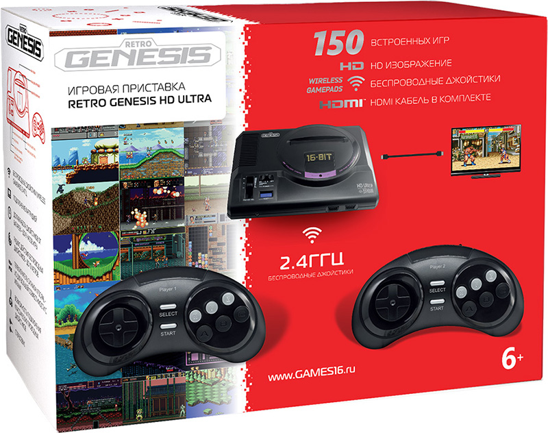 Игровая консоль SEGA Retro Genesis HD Ultra + 150 игр от 1С Интерес