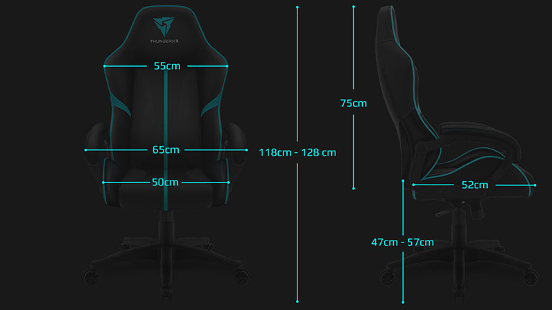 Размеры игрового кресла ThunderX3 BC1-BR AIR