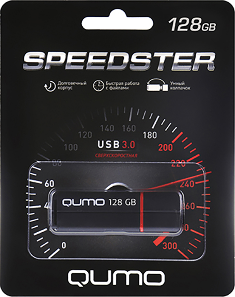 

USB накопитель QUMO 128 ГБ Speedster 3.0 Black