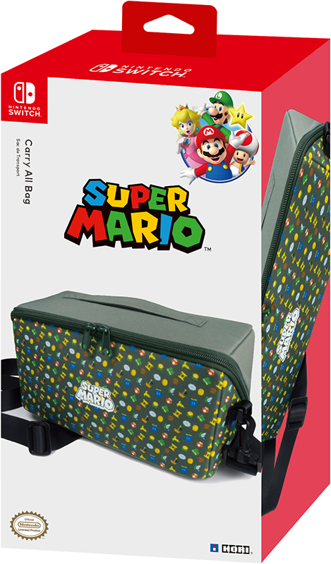 Сумка Hori Super Mario для акссесуаров и консоли Nintendo Switch (серая)