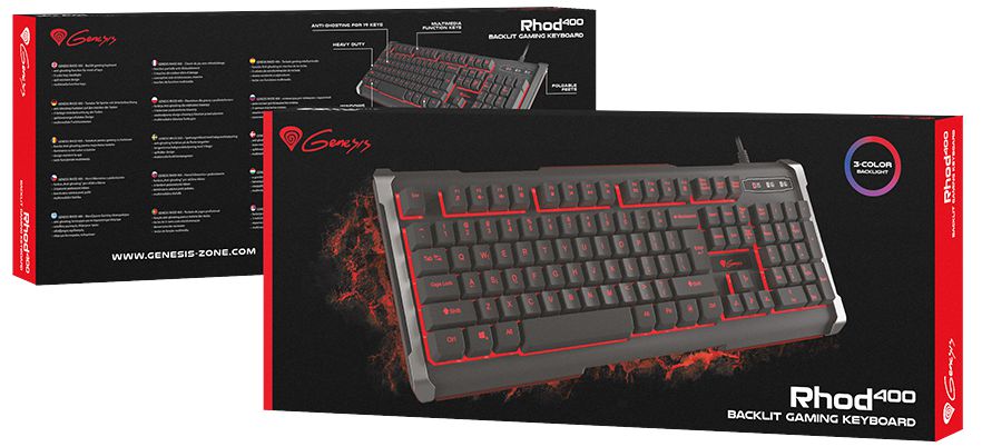 

Клавиатура Genesis Rhod 400 проводная мембранная игровая с подсветкой для PC