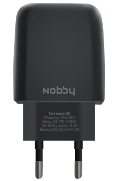 Зарядное устройство сетевое Nobby Comfort 016-001 (черный) от 1С Интерес