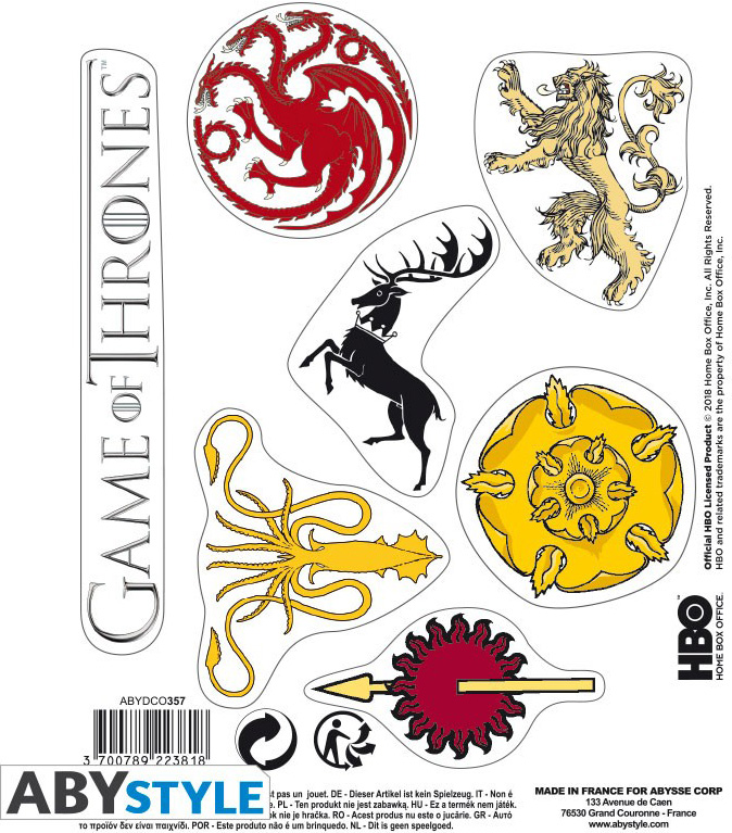 цена Набор стикеров Game Of Thrones Stark & Sigils