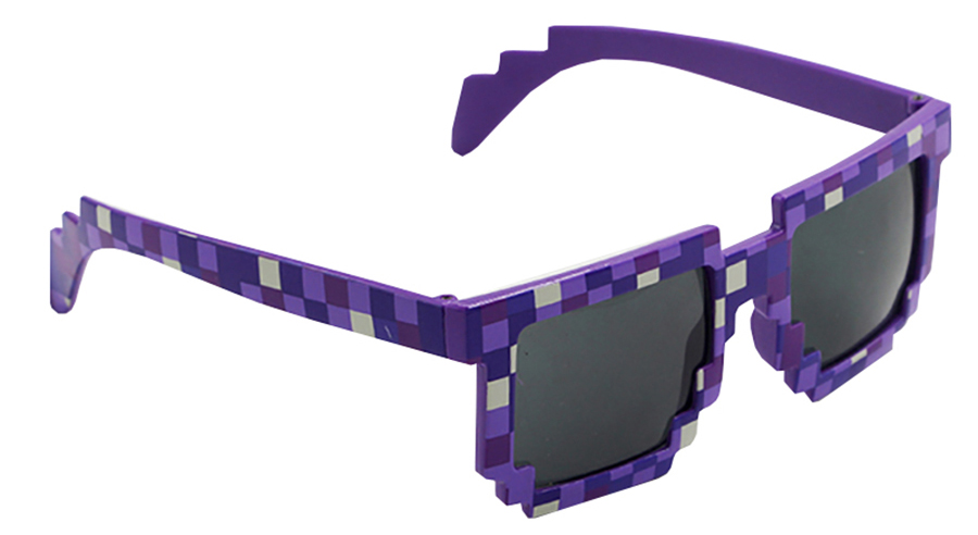 Пиксельные очки в стиле Minecraft (фиолетовые) от 1С Интерес