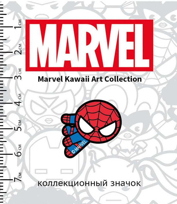 Значок деревянный Marvel Kawaii: Человек-Паук 2