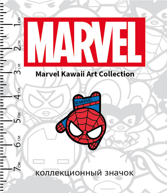 Значок деревянный Marvel Kawaii: Человек-Паук 3