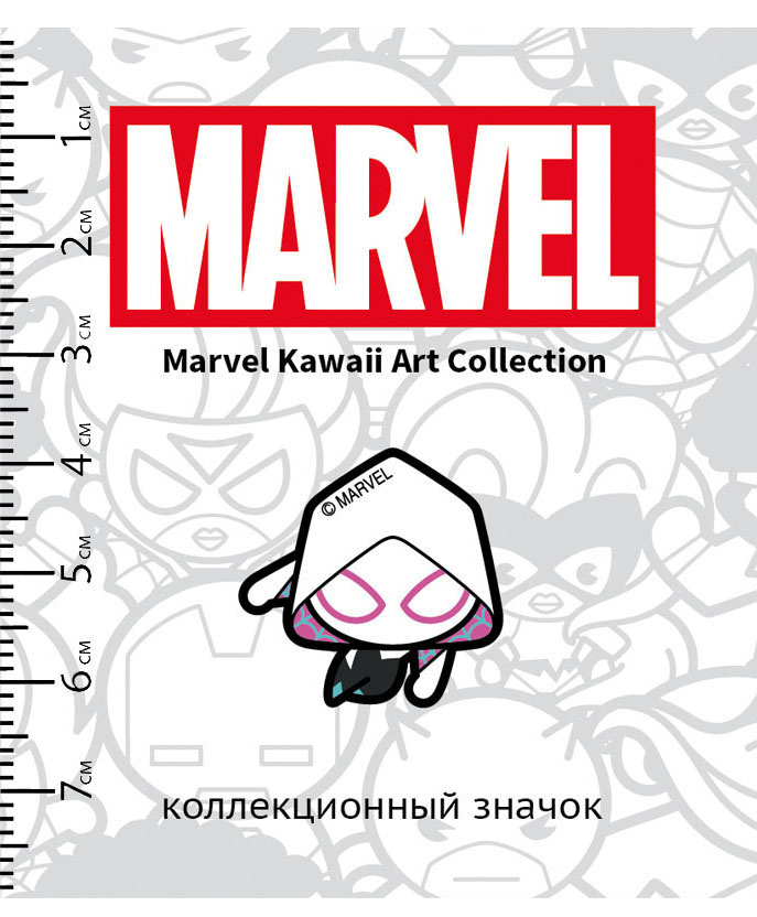 Значок деревянный Marvel Kawaii: Гвен