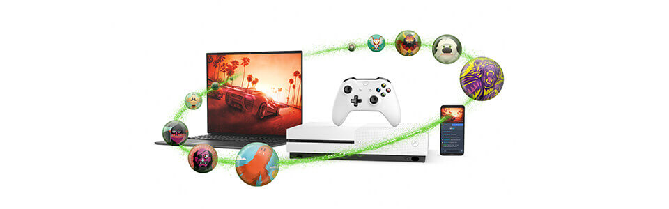 Приставка XBox, Ноутбук и мобильный телефон