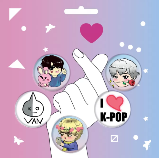

Набор значков K-POP №1 (5 шт)