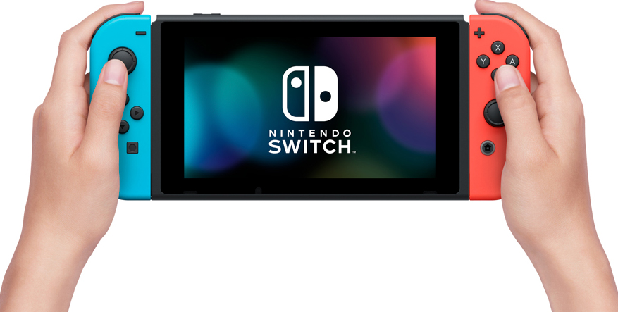 Игровая консоль Nintendo Switch (неоновый красный / неоновый синий)