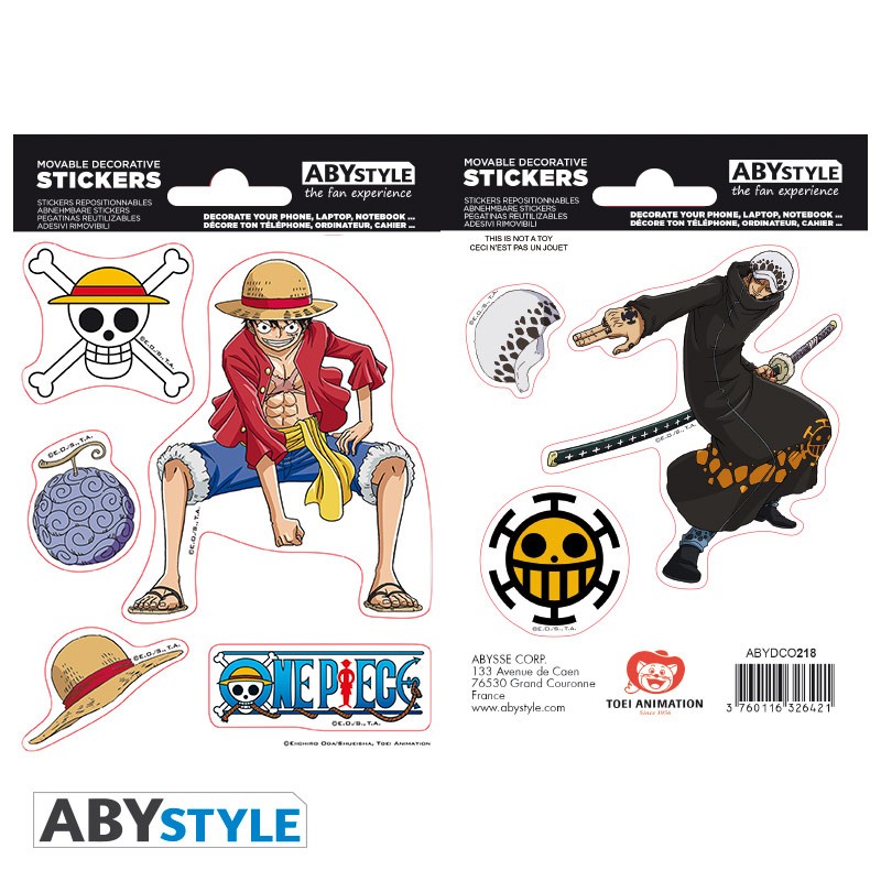 

Набор стикеров One Piece: Luffy & Law