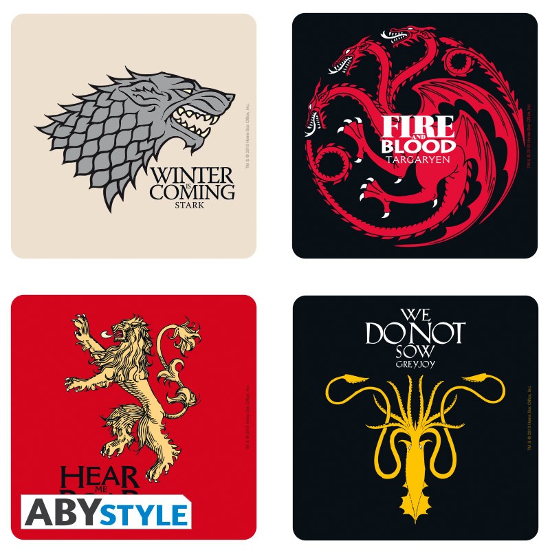 

Подставки под напитки Game Of Thrones: Houses (4-Pack)