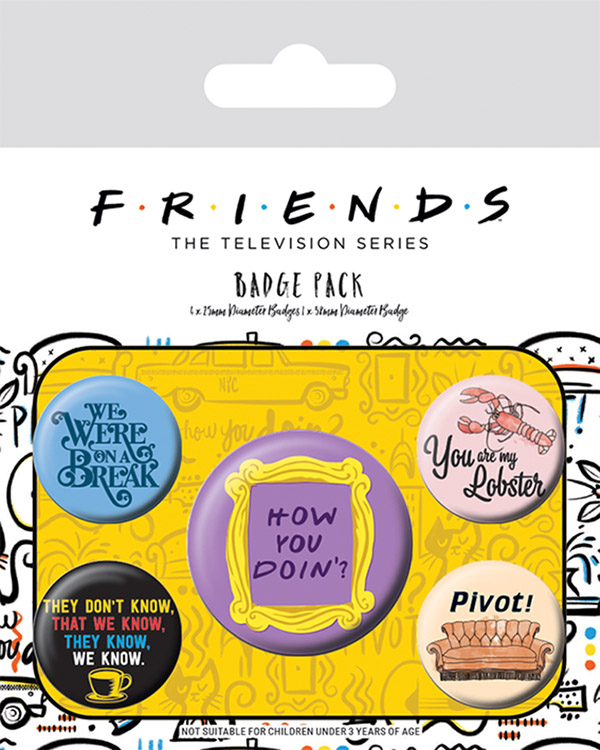 

Набор значков Friends: Quotes 5-Pack