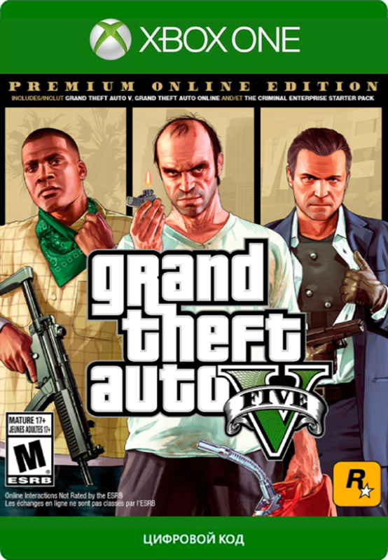 Grand Theft Auto V. Premium Online Edition [Xbox One, Цифровая версия] (Цифровая версия) цена и фото