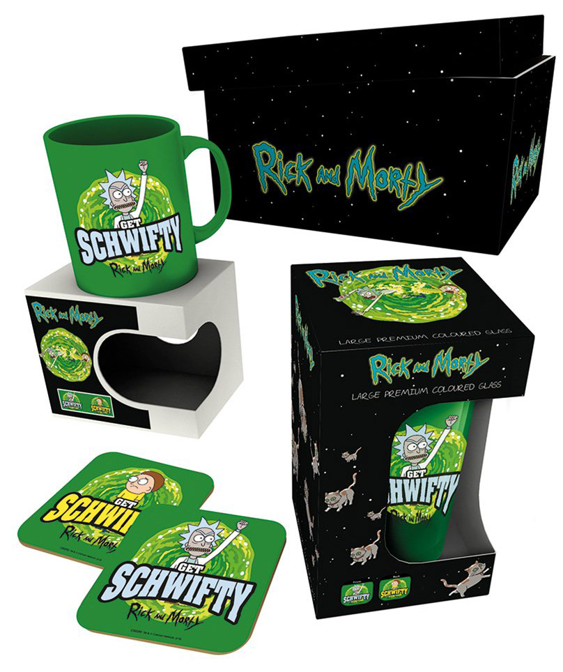 

Набор Rick and Morty: Get Schwifty (кружка + 2 костера + стакан)