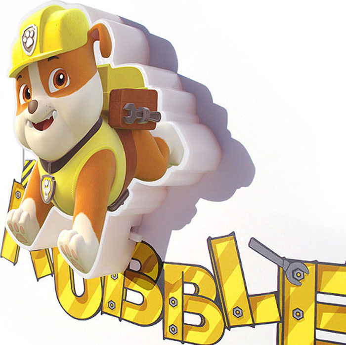 3D Светильник: Paw Patrol: Rubble Mini