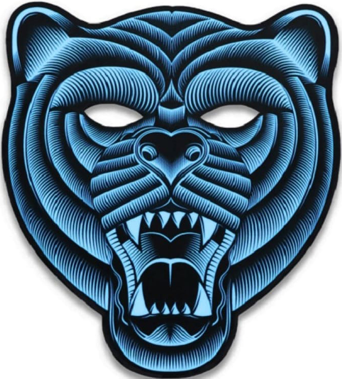 

Маска световая с датчиком звука: Grizzli