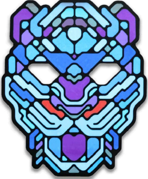 

Маска световая с датчиком звука: Cyber Tiger