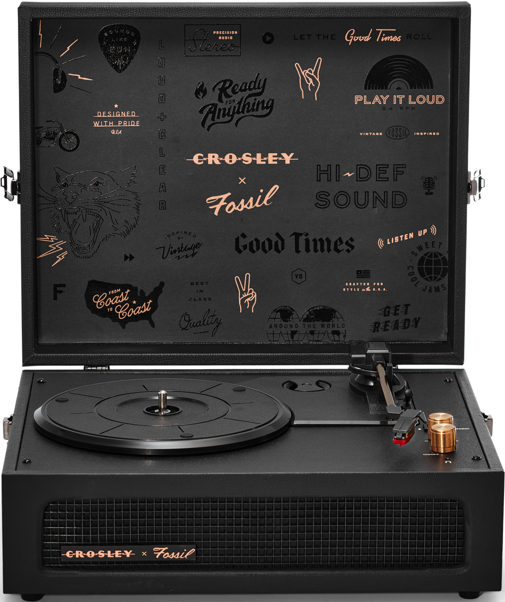 

Виниловый проигрыватель Crosley Voyager (Black Fossil) (CR8017A-FB)