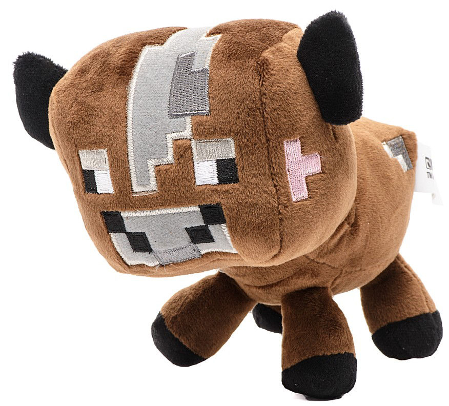 цена Мягкая игрушка Minecraft: Baby Mooshroom (коричневый) (18 см)