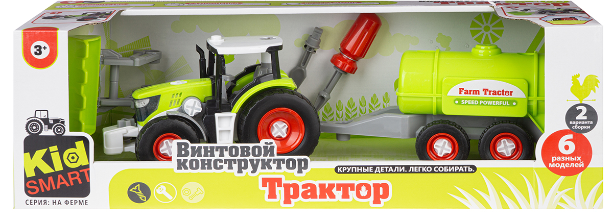 

Набор пластмассовых деталей для сборки трактора с цистерной (Union Vision: KM-282B)