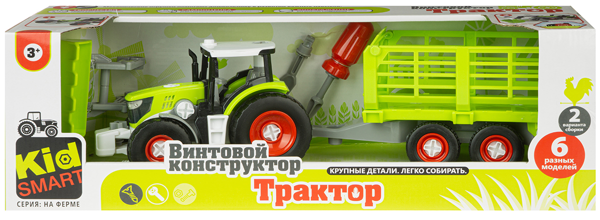 

Набор пластмассовых деталей для сборки трактора с клетью (Union Vision: KM-283B)