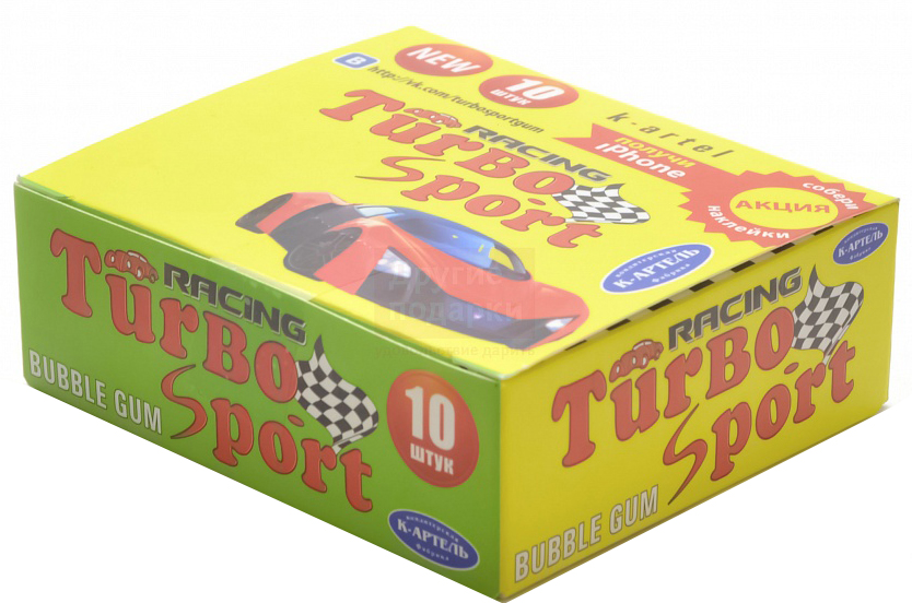 Жевательная резинка Turbo Sport: Вкус Персик