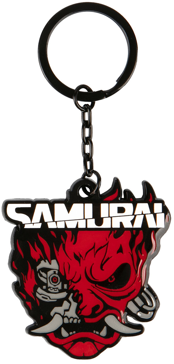 Брелок Cyberpunk 2077: Samurai Logo (металлический)
