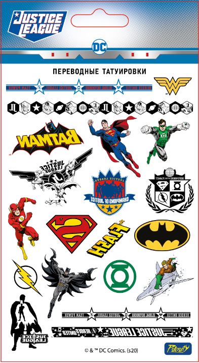 

Набор татуировок переводных ДС: Лига Справедливости / DC: Justice League 1