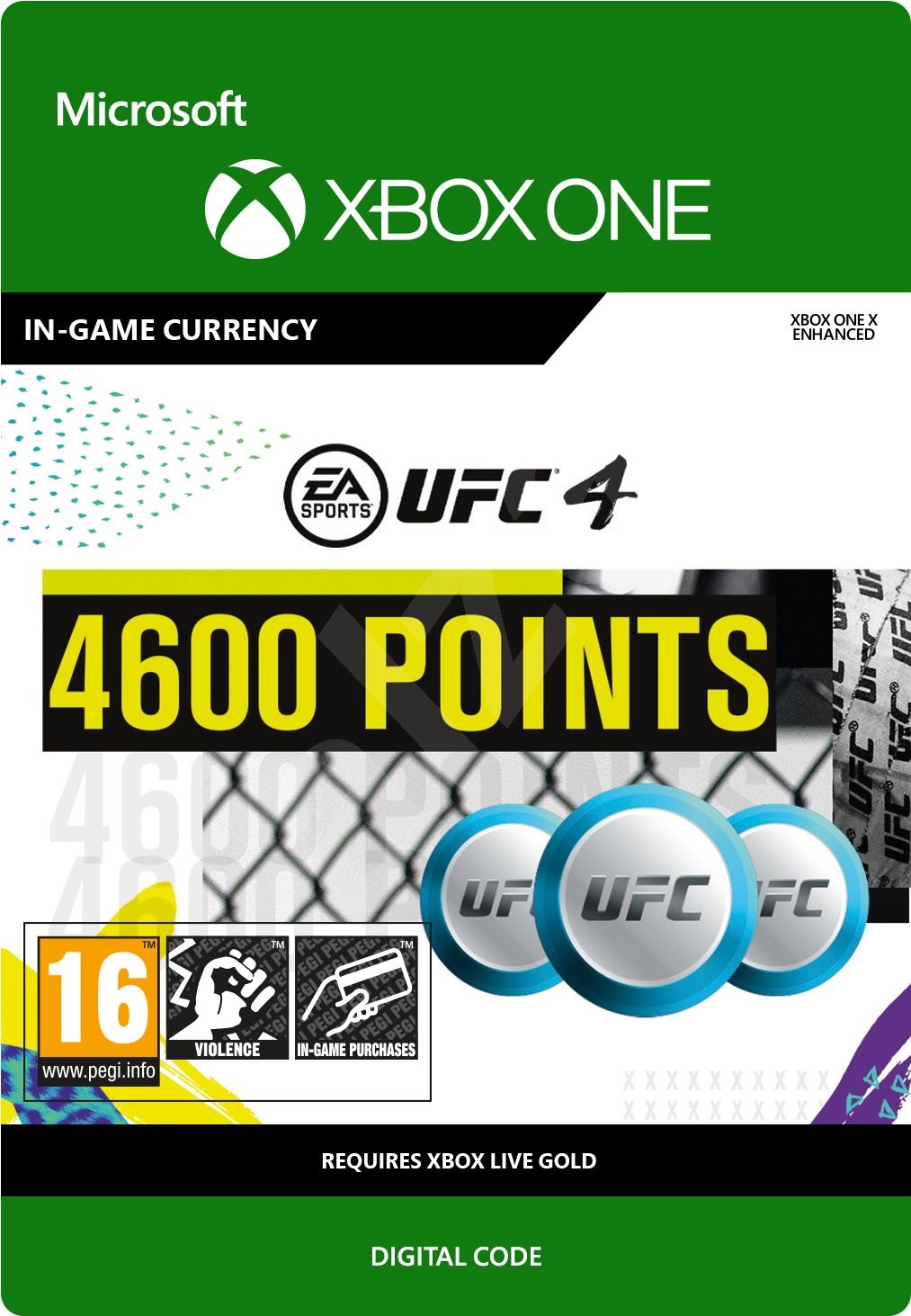 цена UFC 4: 4600 UFC Points [Xbox One, Цифровая версия] (Цифровая версия)