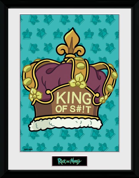 

Постер в раме Rick And Morty: King Of $#!