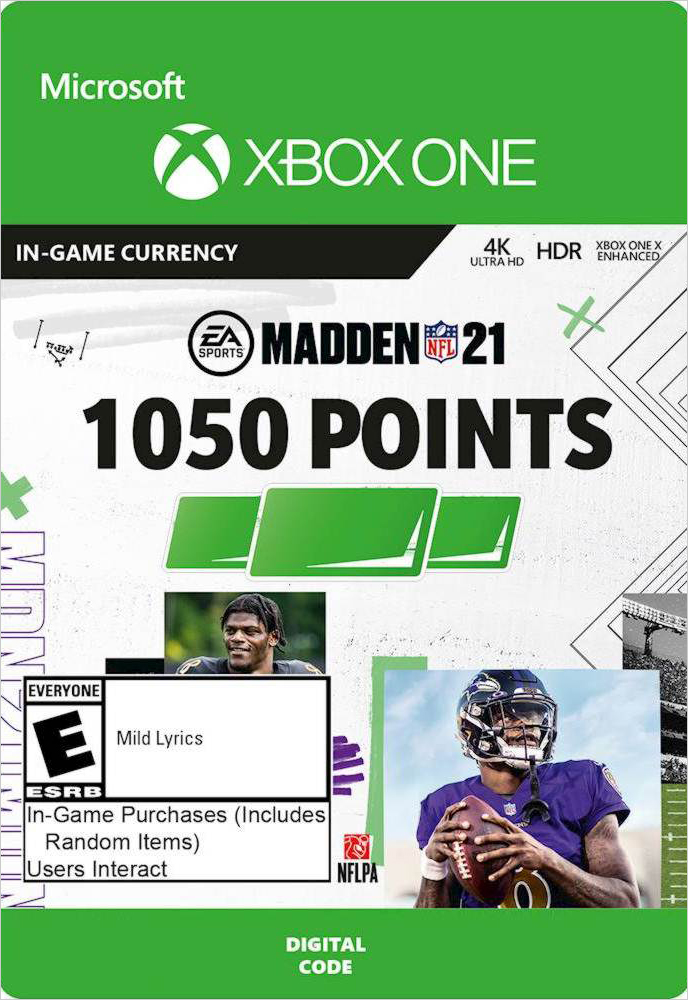 цена Madden NFL 21. 1050 Madden Points [Xbox One, Цифровая версия] (Цифровая версия)