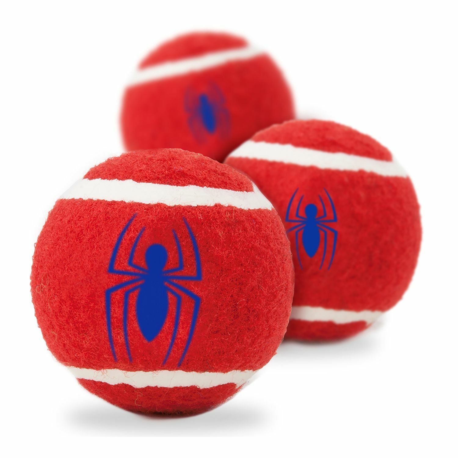 Мячик теннисный для животных Spider-Man / Человек-Паук Красный (3 шт.)