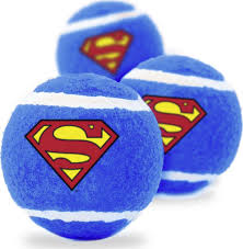 Мячик теннисный для животных теннисный Superman / Супермен Синий (3 шт.) от 1С Интерес