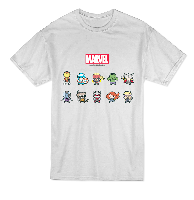 

Футболка Marvel: Kawaii женская (серая)