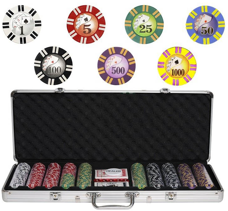 Набор для покера Royal Flush: 500 фишек от 1С Интерес