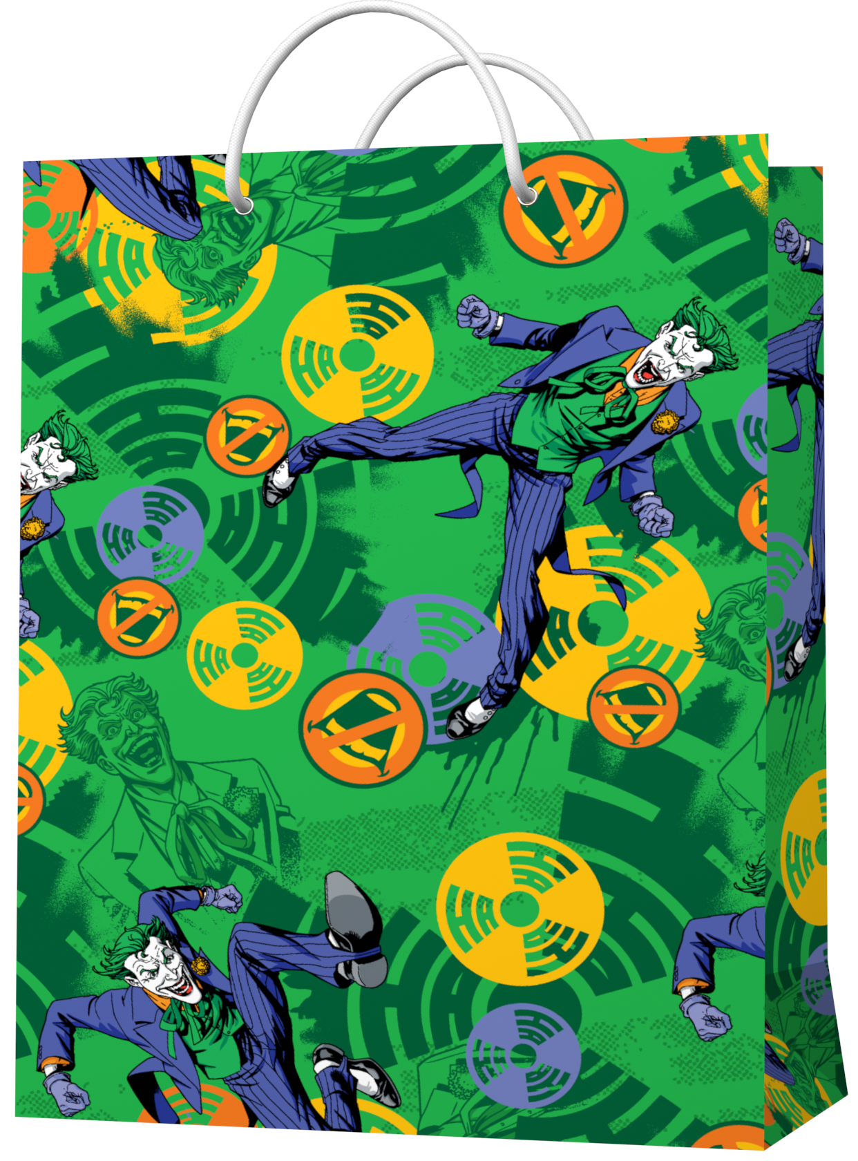 Пакет подарочный DC Comics: Joker (большой) (зелёный паттерн)