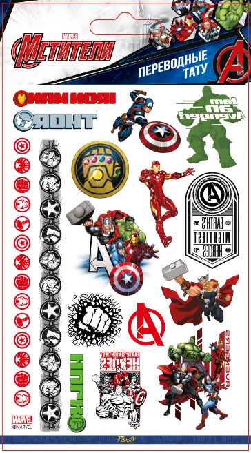 Набор татуировок переводных Мстители / The Avengers цена и фото