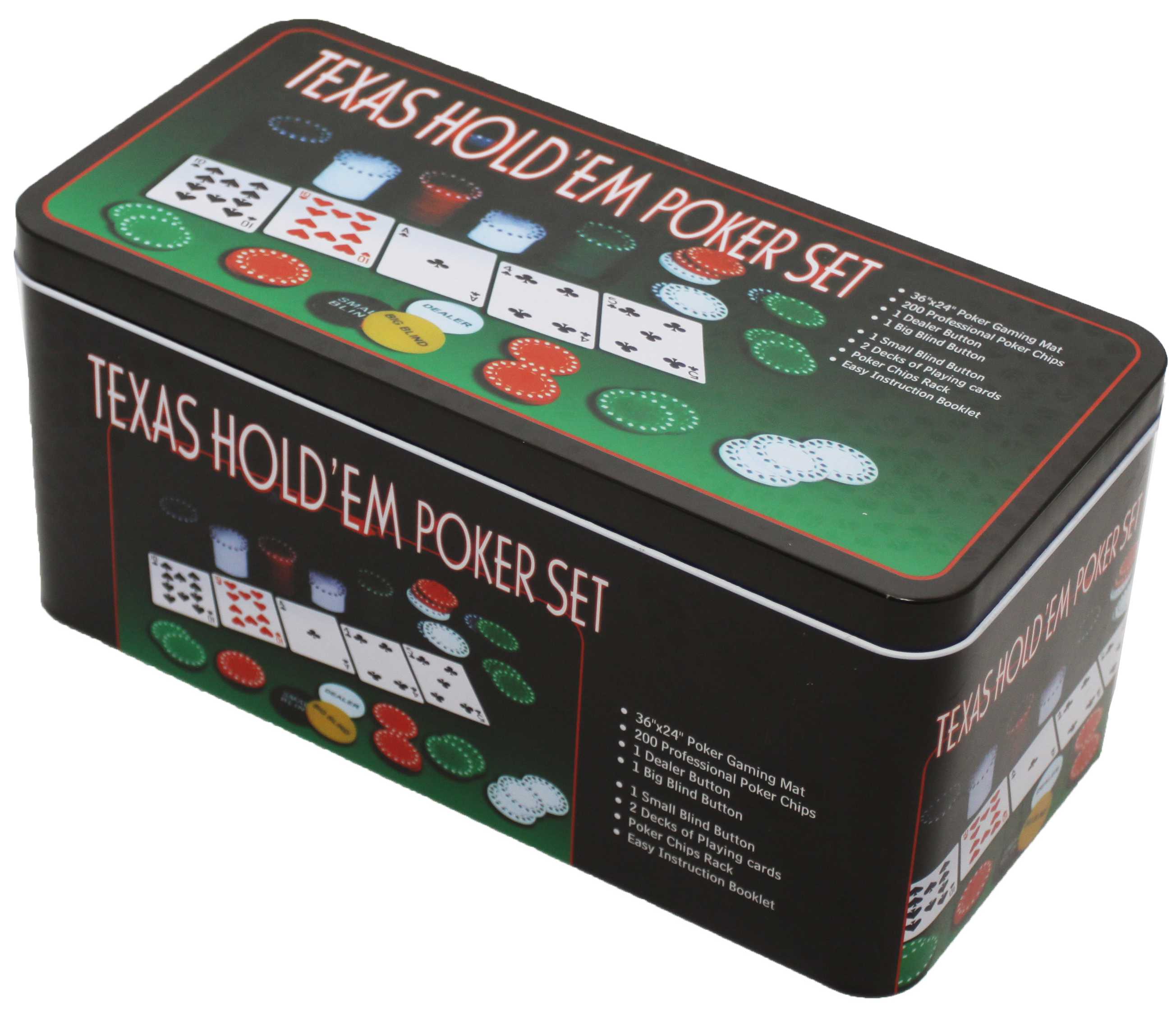 

Набор для покера Texas Holdem (200 фишек)