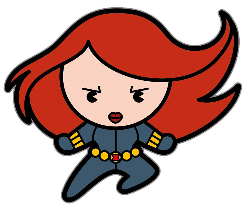 

Наклейка-патч для одежды Чёрная Вдова Kawaii 2