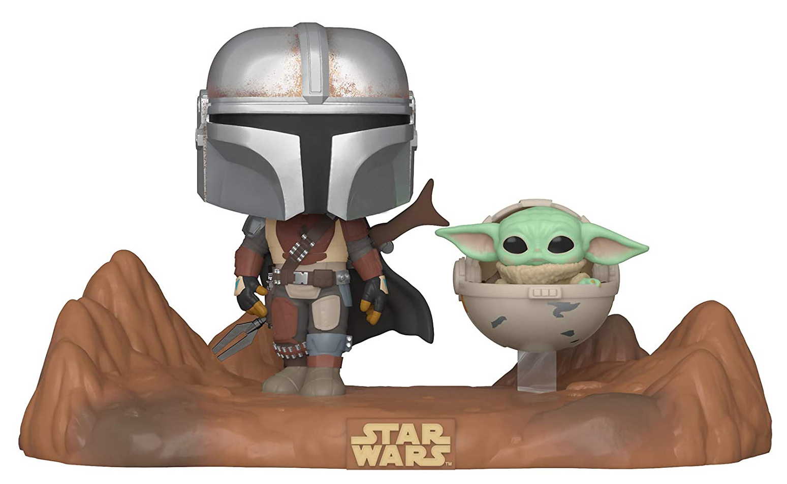 цена Фигурка Funko POP: Star Wars Television Moments – The Mandalorian With The Child Bobble-Head (9,5 см)