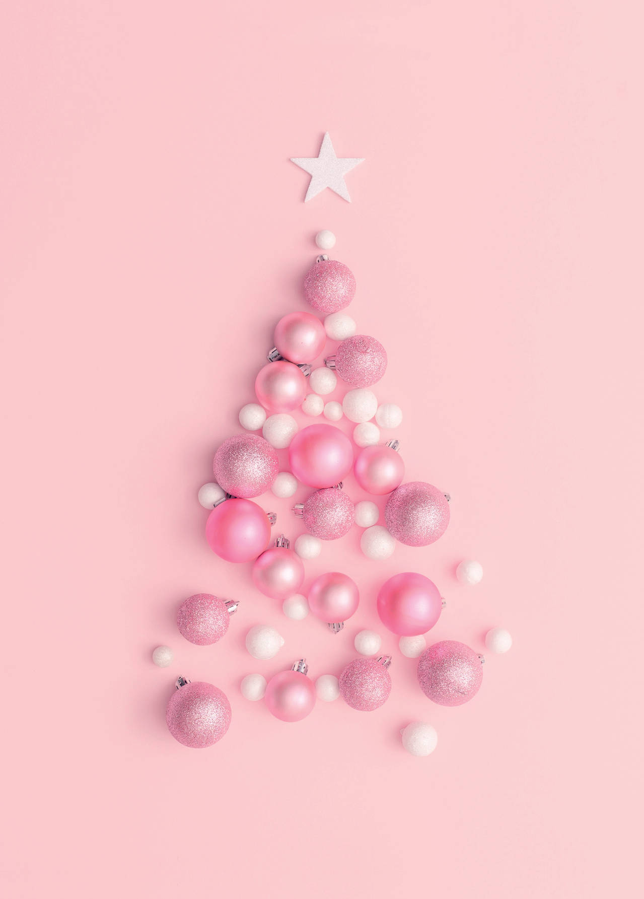 Блокнот Pink Christmas Tree с резинкой (розовый)