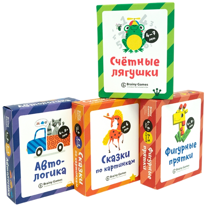 

Набор настольных обучающих игр Brainy Games – 4 в 1
