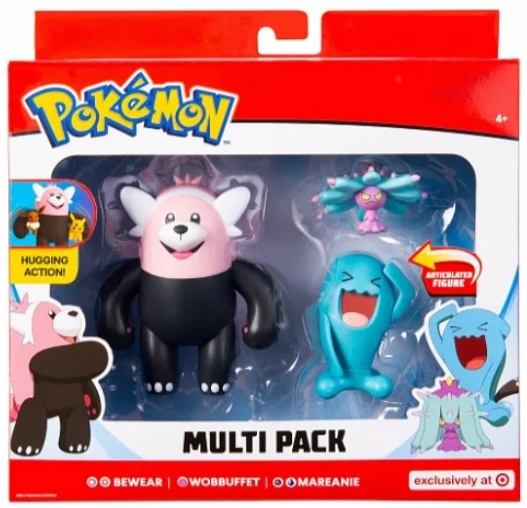 

Набор фигурок Pokemon: Beware, Wobbuffet, Mareanie 3-Pack (3 шт.)