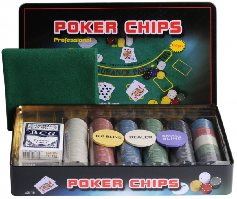 

Набор для покера Texas Holdem Light: 300 фишек