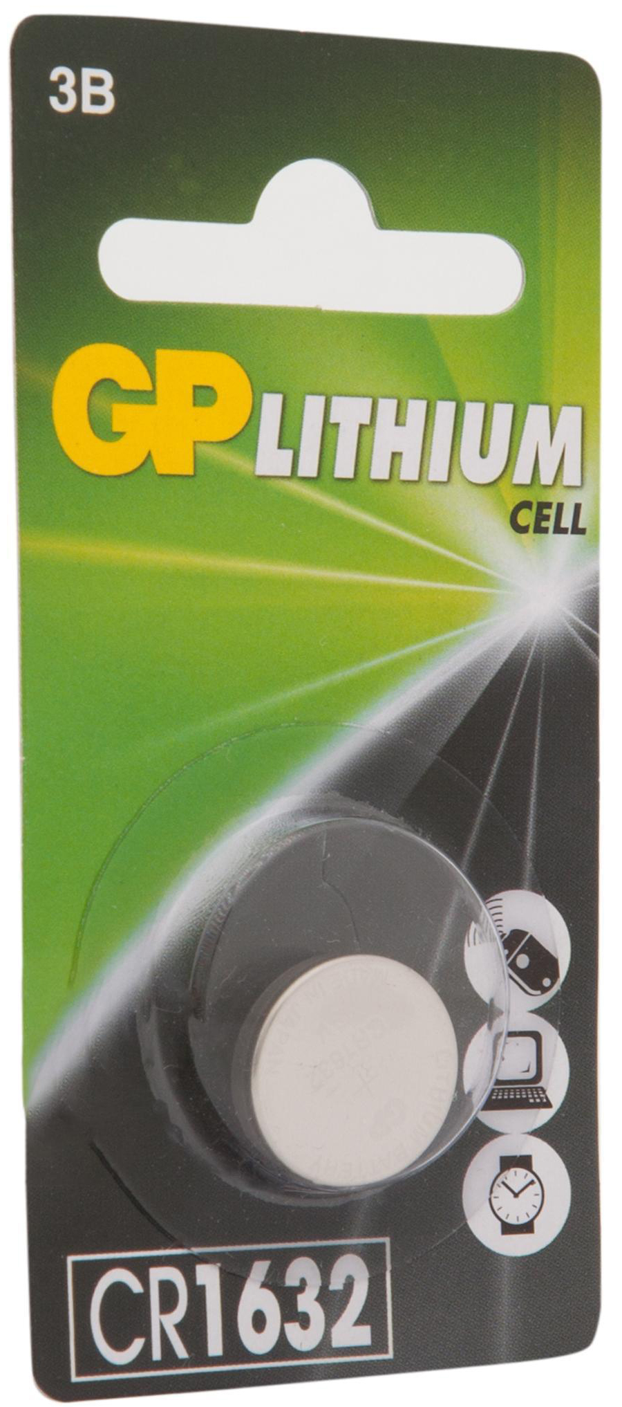 Литиевая дисковая батарейка GP Lithium CR1632 (Блистер, 1 шт) цена и фото