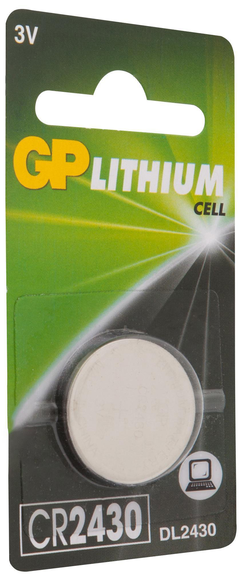 Литиевая дисковая батарейка GP Lithium CR2430 (Блистер, 1 шт) цена и фото
